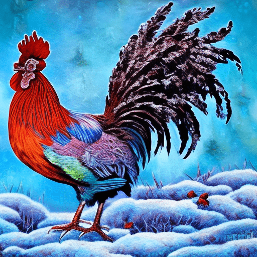Artistic interpretation of themes and motifs of the movie A Frozen Rooster by Rodolfo Riva Palacio Alatriste