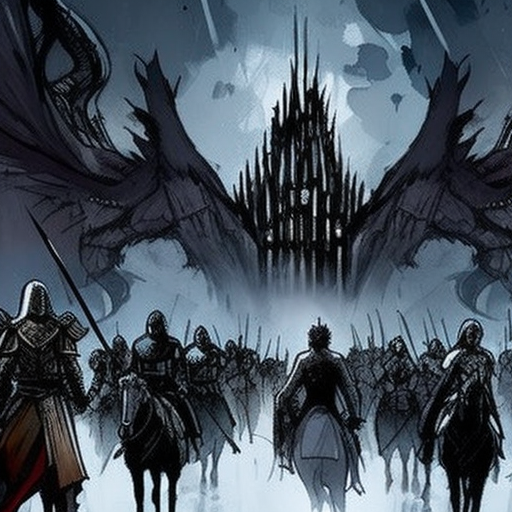 Artistic interpretation of themes and motifs of the book A Game of Thrones: The Graphic Novel, Volume One by Daniel Abraham