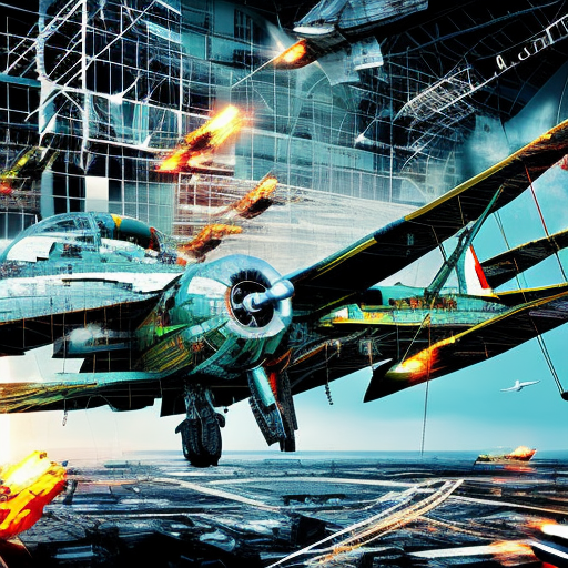Artistic interpretation of themes and motifs of the book Airframe by Michael Crichton