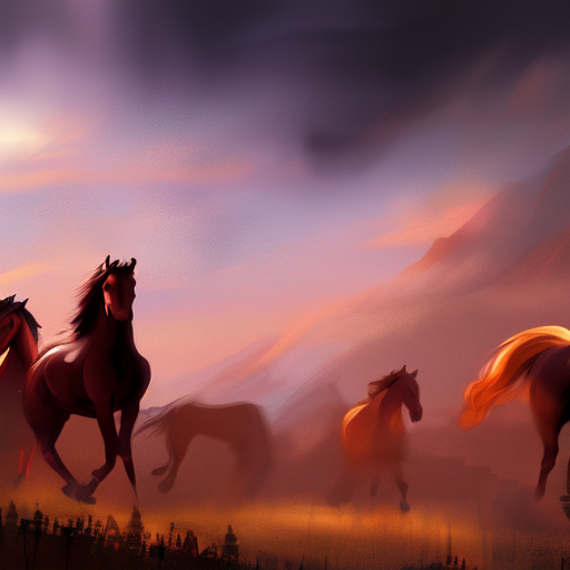 Artistic interpretation of themes and motifs of the book All the Pretty Horses by Cormac McCarthy