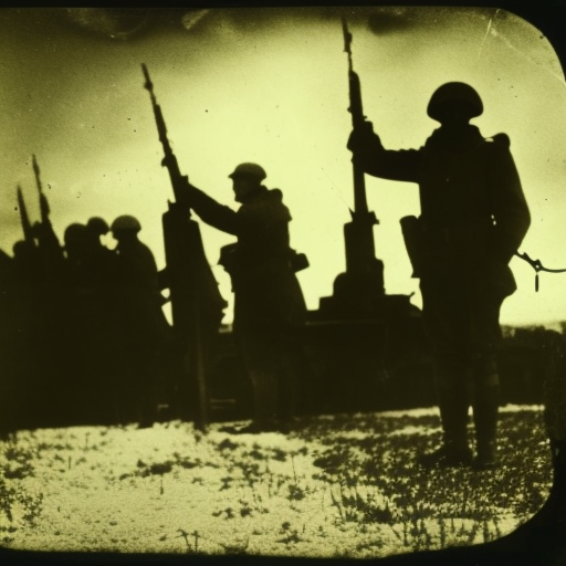 Artistic interpretation of the historical topic - Armistice of 11 November 1918