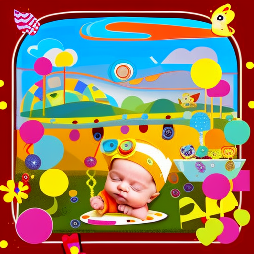 Artistic interpretation of themes and motifs of the book Babyville by Jane Green