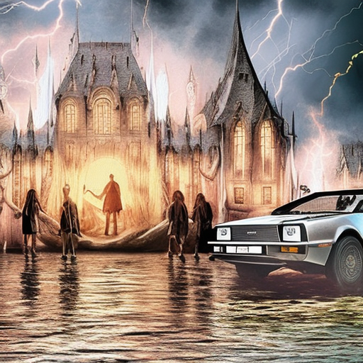 Artistic interpretation of themes and motifs of the movie Back to the Future by Robert Zemeckis