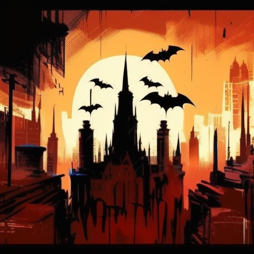 Artistic interpretation of themes and motifs of the book Batman: The Long Halloween by Jeph Loeb
