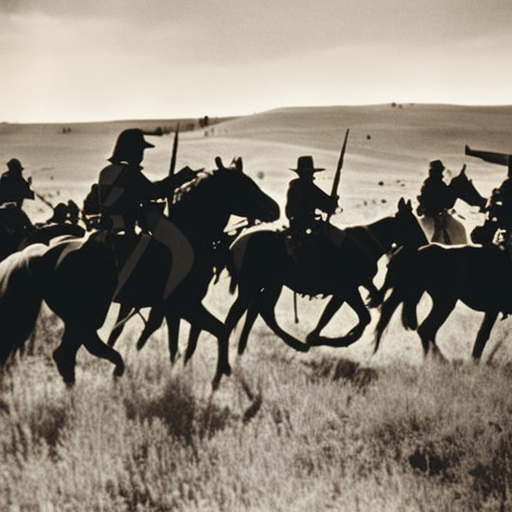 Artistic interpretation of the historical topic - Battle of Little Bighorn (1876)