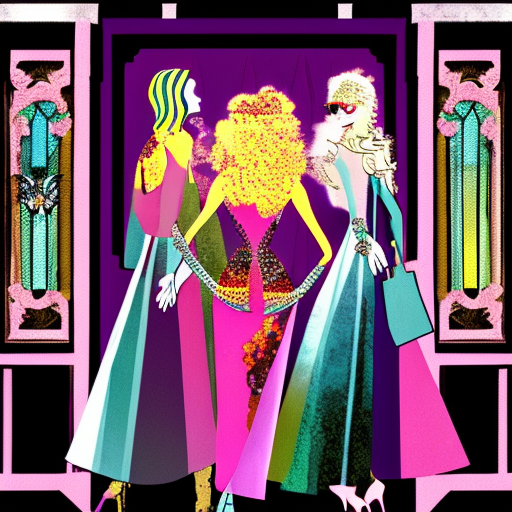 Artistic interpretation of themes and motifs of the book Bergdorf Blondes by Plum Sykes