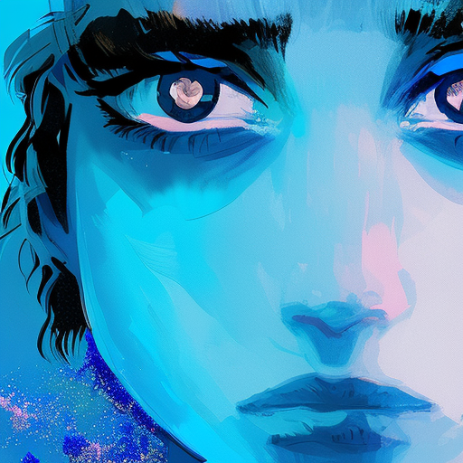 Artistic interpretation of themes and motifs of the book Blue Is the Warmest Color by Jul Maroh