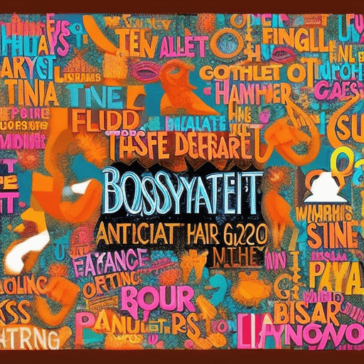 Artistic interpretation of themes and motifs of the book Bossypants by Tina Fey