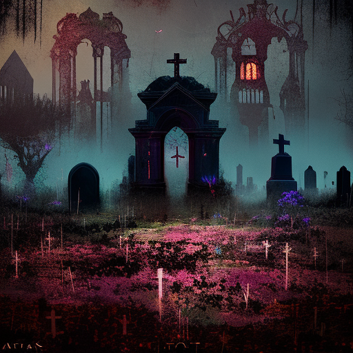 Artistic interpretation of themes and motifs of the book Cemetery Dance by Douglas Preston