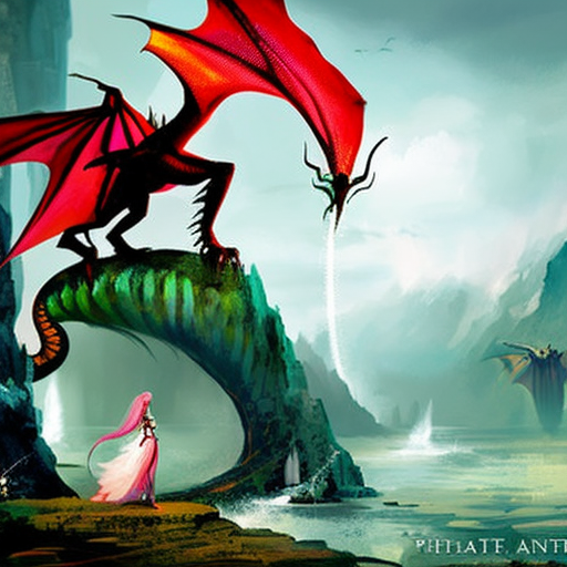 Artistic interpretation of themes and motifs of the book Dealing with Dragons by Patricia C. Wrede