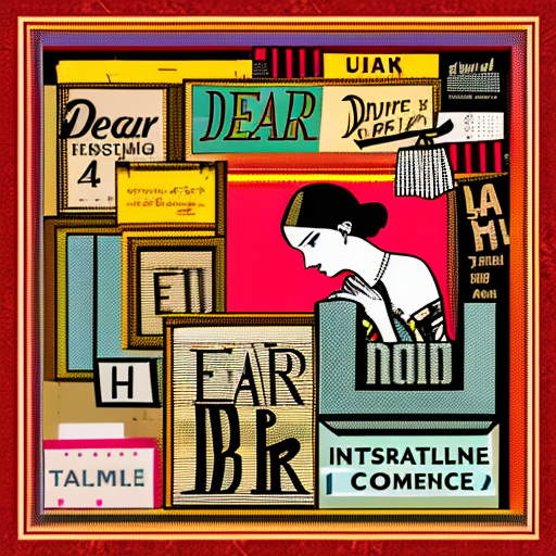 Artistic interpretation of themes and motifs of the book Dear Mrs. Bird by A.J. Pearce