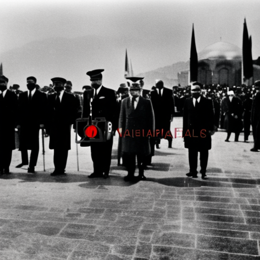 Artistic interpretation of the historical topic - Death and state funeral of Mustafa Kemal Atatürk