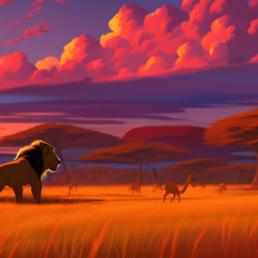 Artistic interpretation of themes and motifs of the book Disney The Lion King by Justine Korman Fontes