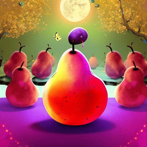 Artistic interpretation of themes and motifs of the book Each Peach Pear Plum by Janet Ahlberg
