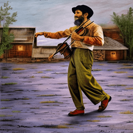 Artistic interpretation of themes and motifs of the movie Fiddler on the Roof by Norman Jewison