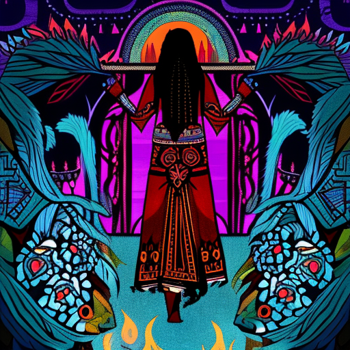 Artistic interpretation of themes and motifs of the book Firekeeper's Daughter by Angeline Boulley