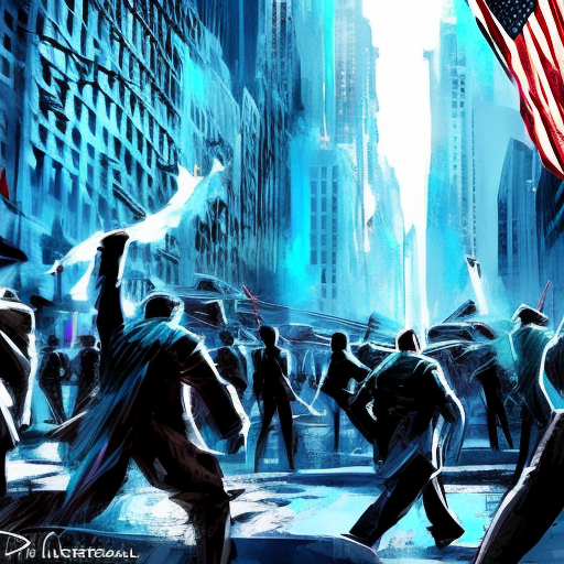 Artistic interpretation of themes and motifs of the book Flash Boys: A Wall Street Revolt by Michael Lewis