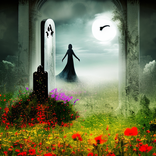 Artistic interpretation of themes and motifs of the book Grave Secret by Charlaine Harris