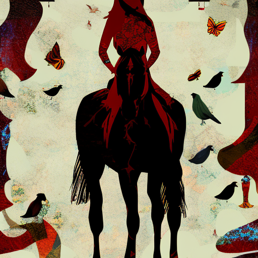 Artistic interpretation of themes and motifs of the book Half Broke Horses by Jeannette Walls