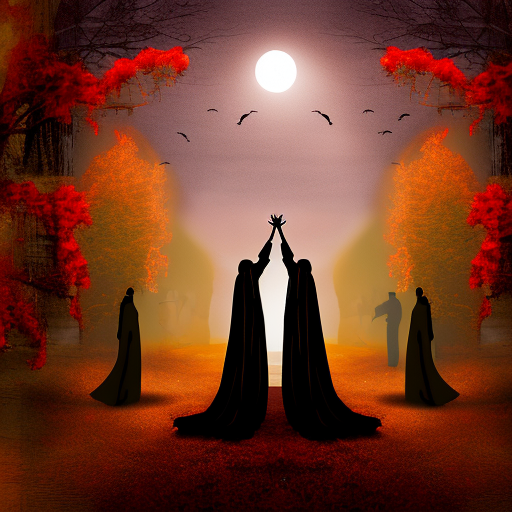 Artistic interpretation of themes and motifs of the book Hallowe'en Party by Agatha Christie
