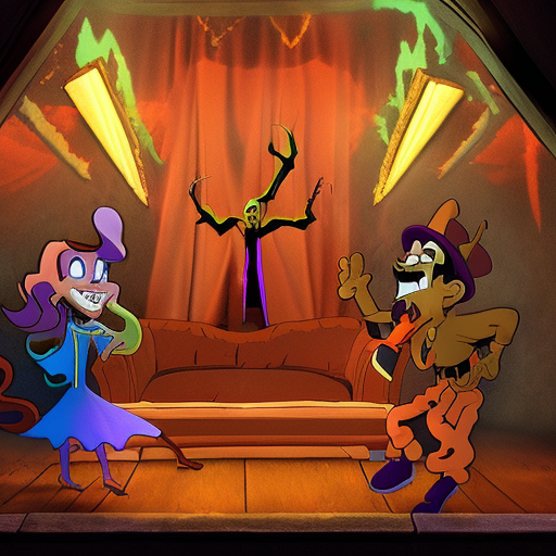 Artistic interpretation of themes and motifs of the movie Happy Halloween, Scooby-Doo! by Maxwell Atoms