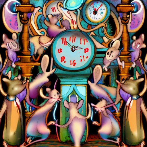 Artistic interpretation of themes and motifs of the book Hickory Dickory Dock by Agatha Christie