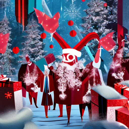 Artistic interpretation of themes and motifs of the book Holidays on Ice by David Sedaris