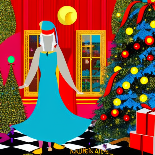 Artistic interpretation of themes and motifs of the book In a Holidaze by Christina Lauren