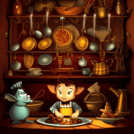 Artistic interpretation of themes and motifs of the book In the Night Kitchen by Maurice Sendak