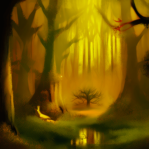 Artistic interpretation of themes and motifs of the book Into the Woods by Stephen Sondheim