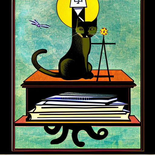 Artistic interpretation of themes and motifs of the book Kurt Vonnegut's Cat's Cradle by Harold Bloom