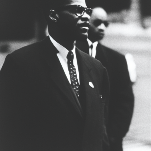 Artistic interpretation of the historical topic - Malcolm X