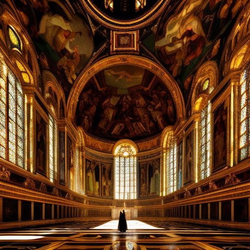 Artistic interpretation of themes and motifs of the book Michelangelo and the Pope's Ceiling by Ross King