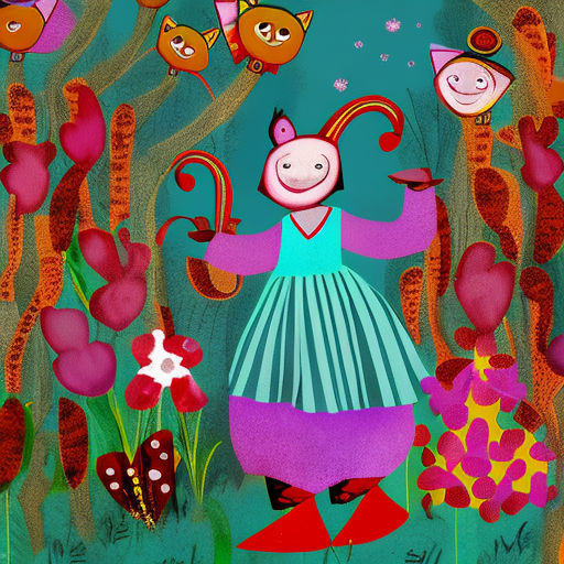 Artistic interpretation of themes and motifs of the book Mrs. Piggle-Wiggle by Betty MacDonald