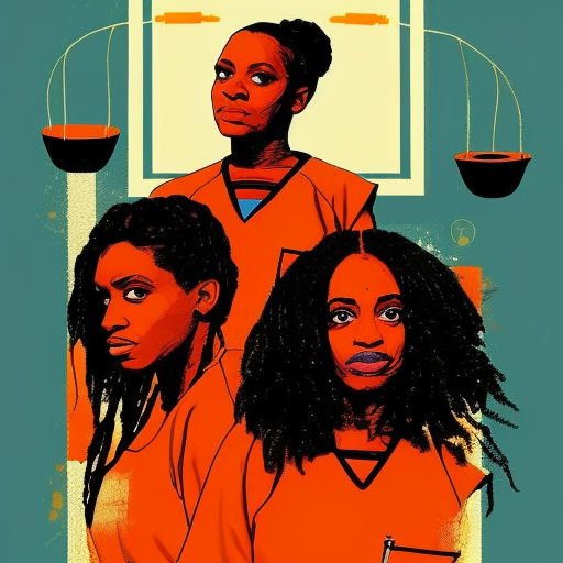 Artistic interpretation of themes and motifs of the book Orange Is the New Black by Piper Kerman