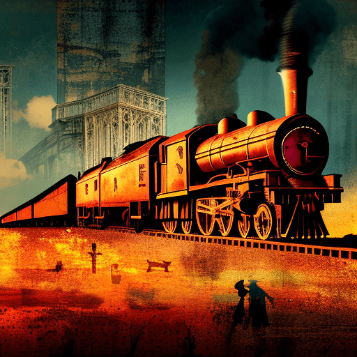 Artistic interpretation of themes and motifs of the book Orphan Train by Christina Baker Kline