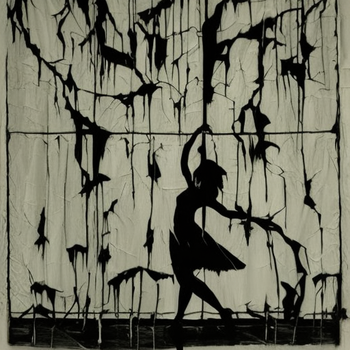 Artistic interpretation of themes and motifs of the movie Psycho by Alfred Hitchcock