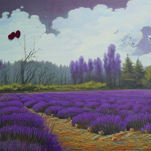 Artistic interpretation of themes and motifs of the movie Purple Hearts by Elizabeth Allen Rosenbaum