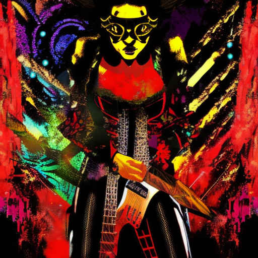 Artistic interpretation of themes and motifs of the book Rock Chick Renegade by Kristen Ashley