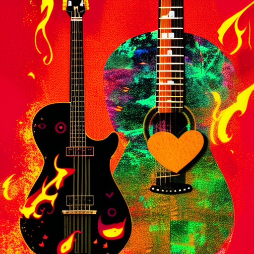 Artistic interpretation of themes and motifs of the book Rock the Heart by Michelle A. Valentine