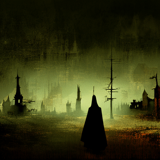Artistic interpretation of themes and motifs of the book 'Salem's Lot by Stephen King