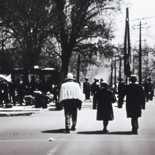 Artistic interpretation of the historical topic - Selma to Montgomery marches