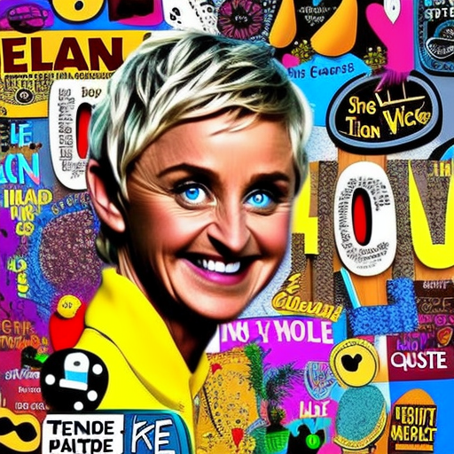 Artistic interpretation of themes and motifs of the book Seriously... I'm Kidding by Ellen DeGeneres