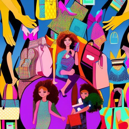 Artistic interpretation of themes and motifs of the book Shopaholic & Baby by Sophie Kinsella