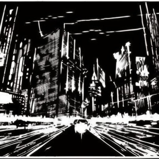 Artistic interpretation of themes and motifs of the book Sin City Volume 1: The Hard Goodbye by Frank Miller