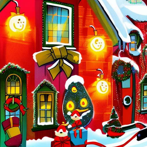 Artistic interpretation of themes and motifs of the book Skipping Christmas by John Grisham