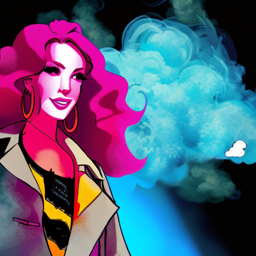 Artistic interpretation of themes and motifs of the book Smokin' Seventeen by Janet Evanovich