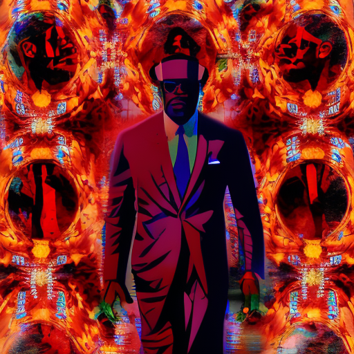 Artistic interpretation of themes and motifs of the book The Autobiography of Malcolm X by Malcolm X