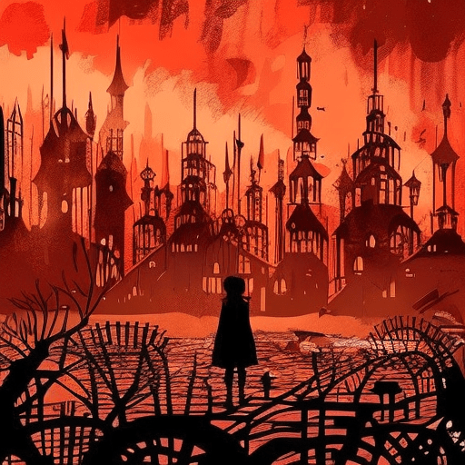 Artistic interpretation of themes and motifs of the book The Book Thief by Markus Zusak