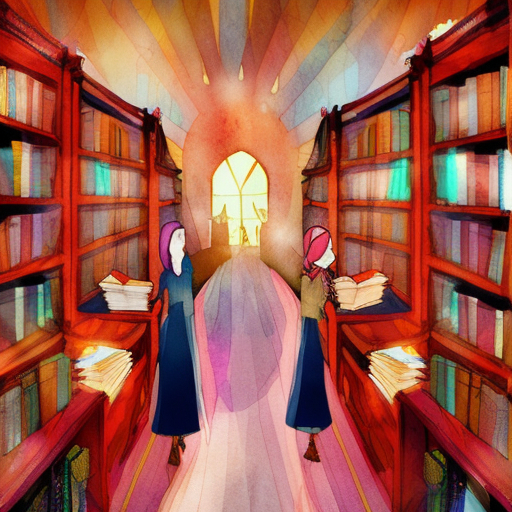 Artistic interpretation of themes and motifs of the book The Bookstore Sisters by Alice Hoffman